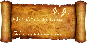 Vöröss Julianna névjegykártya